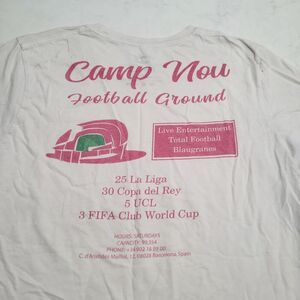 Saturdays Football Barcelona Camp NOU Stadium Graphic T Shirt Medium Soccer EUC
